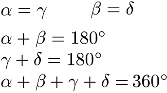 Parallelogramm Formel zu Winkeln