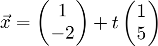 Parameterform Gerade in der Ebene Beispiel 1