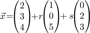 Parametergleichung in Achsenabschnittsform Beispiel 1 Aufgabe