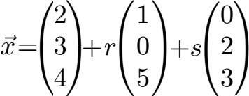 Parametergleichung in Normalenform Beispiel 1 Aufgabe