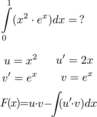 Partielle Integration / Produktintegration Beispiel 2 Lösung erster Teil