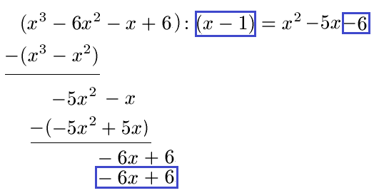 Nullstellen berechnen Polynomdivision Beispiel 1 Teil 13