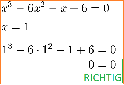 Polynomdivision Divisor finden Beispiel 1 Lösung Teil 2