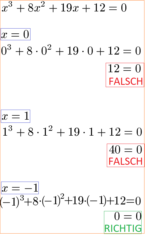 Polynomdivision Divisor finden Beispiel 2 Lösung