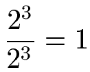 Potenzen dividieren mit gleicher Basis und gleichem Exponenten Beispiel
