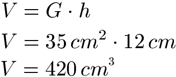 Prisma Beispiel 1 Volumen berechnen