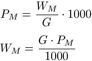 Promillerechnung Formeln / Gleichungen umstellen