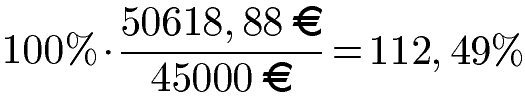 Prozentrechnung und Zinsrechnung Beispiel 1c