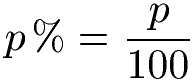 Prozentsatz Prozentzahl Umwandlung