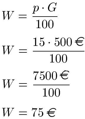 Prozentwert Beispiel 1