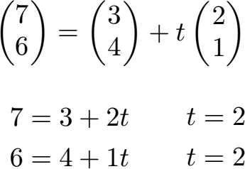 Punktprobe Vektoren Beispiel 1 Lösung