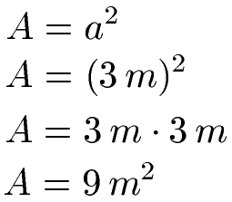 Quadrat Fläche Beispiel 2