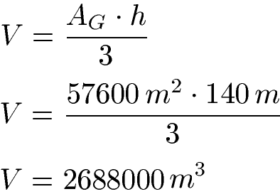 Quadratische Pyramide Beispiel 1 Volumen