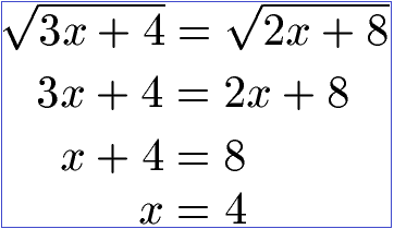 Quadratwurzel Beispiel 2 Variable berechnen