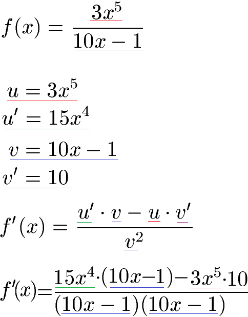 Quotient Ableitung / Quotientenregel