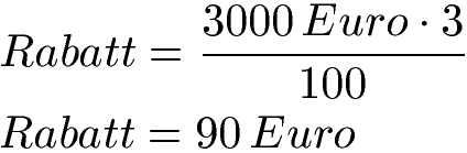 Rabatt Beispiel 2a