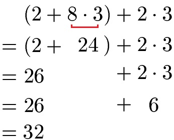 Rechenregel Grundschule mit Klammer