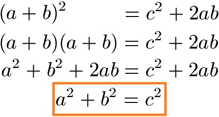 Pythagoras Herleitung / Beweis Teil 5