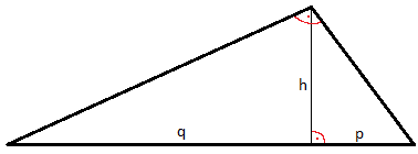 Satzgruppe des Pythagoras: Höhensatz