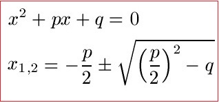 Schnittpunkt x-Achse Beispiel 3 PQ-Formel