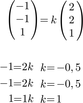 Schnittpunkt zweier Geraden Beispiel 1 Lösung: lineare Abhängigkeit