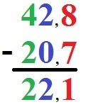 Ergänzungsverfahren / Abziehverfahren mit Komma