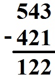 Schriftlich Subtrahieren Beispiel 1 Lösung Teil 1