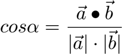 Skalarprodukt Winkel berechnen Formel