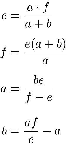 Zweiter Strahlensatz Gleichung / Formel umgestellt