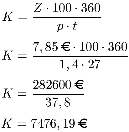 Tageszinsen Beispiel 3