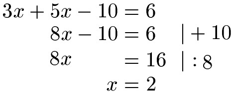 Term / Gleichung auflösen Beispiel 2
