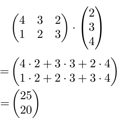Vektor mal Matrix Beispiel 1