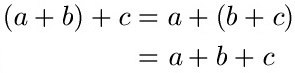 Verknüpfungsgesetz / Verbindungsgesetz Addition Formel