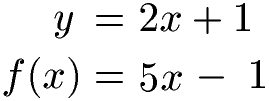 Wertetabelle: Beispiele lineare Funktionen