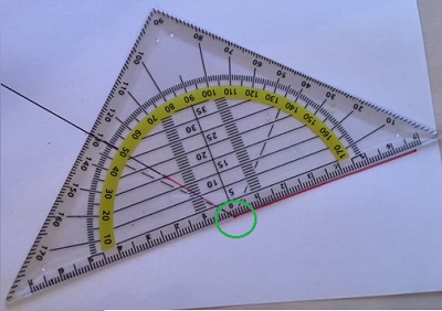 Winkel messen Geodreieck Beispiel 2.3