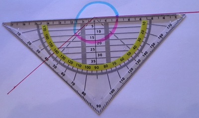 Winkel messen Geodreieck Beispiel 3.2