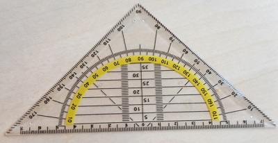 Winkel messen Geodreieck