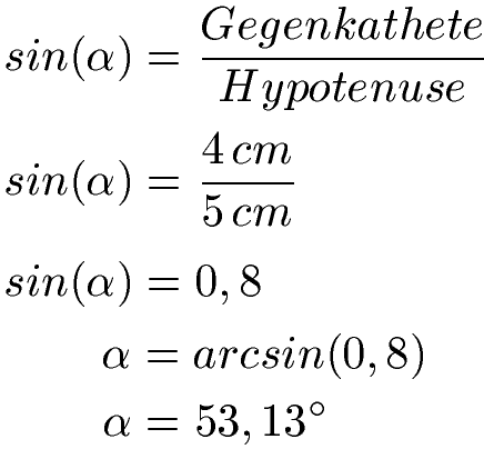 Winkelfunktionen Beispiel 1 Sinus