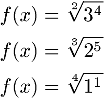 Wurzelfunktion Beispiele