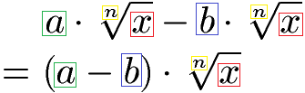 Wurzelgesetze Subtraktion