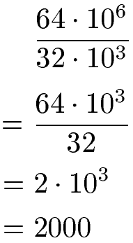 Zehnerpotenzen Division Lösung