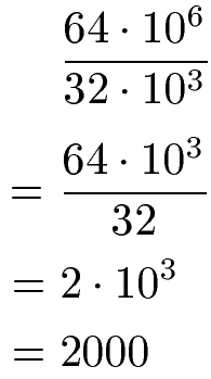 Zehnerpotenzen Division Beispiel