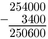 Zehnerpotenzen Subtraktion