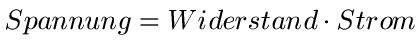 Elektrizität Grundlagen: Ohmsches Gesetz Formel in Worte