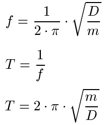 Feder-Schwere-Pendel Formeln