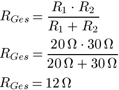 Gruppenschaltung / gemischte Schaltung Beispiel 1 Lösung 1c