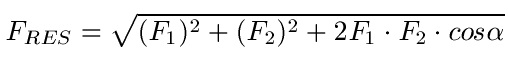Kräfte addieren unter Winkel Formel
